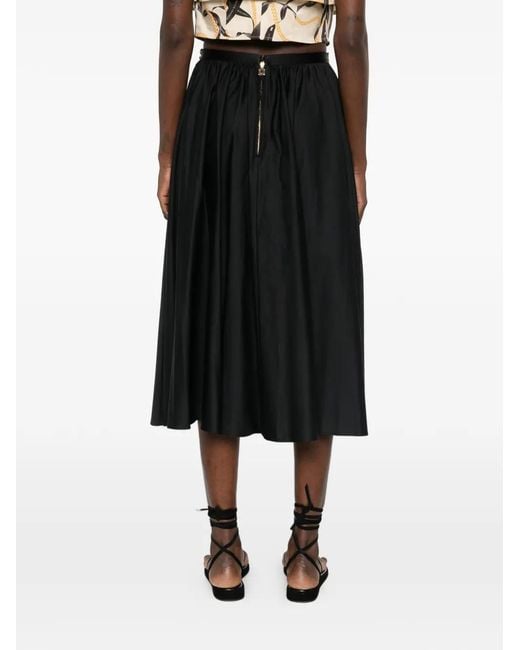 Elisabetta Franchi Black Cotton Skirt