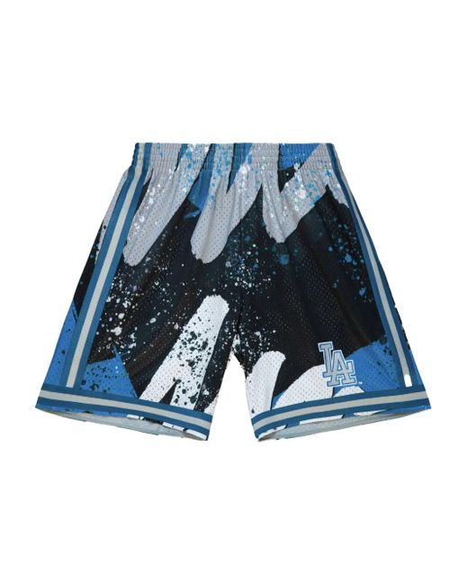 Mitchell & Ness Blue Mlb La Dodgers Hyper Hoops Shorts for men