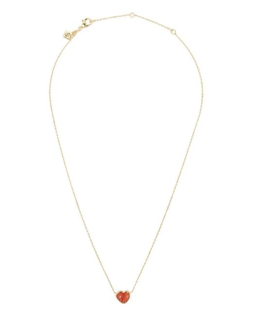 Ryenn's Eyes White 14Ct Plated Brass Heart Necklace
