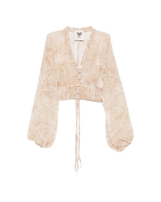 Aniye By White Paisley-Pattern Blouse