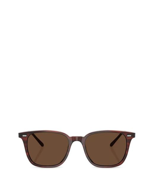 Oliver Peoples Brown Square Frame Sunglasses
