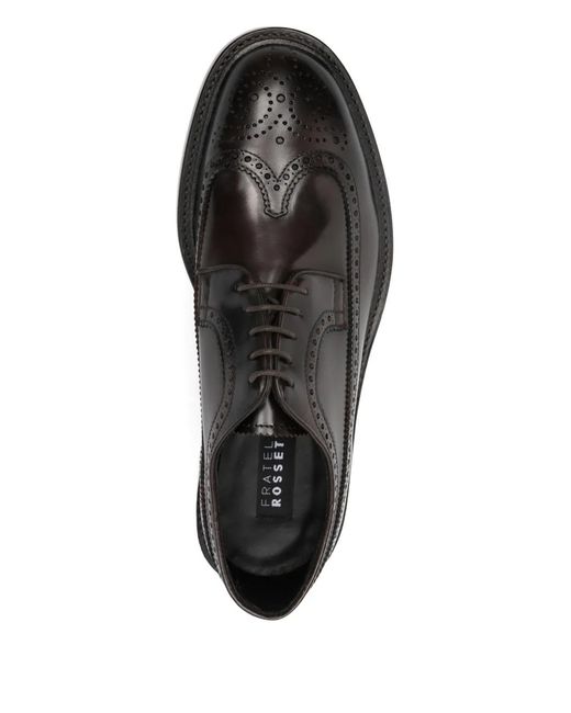 メンズ Fratelli Rossetti レースアップ ローファー Brown