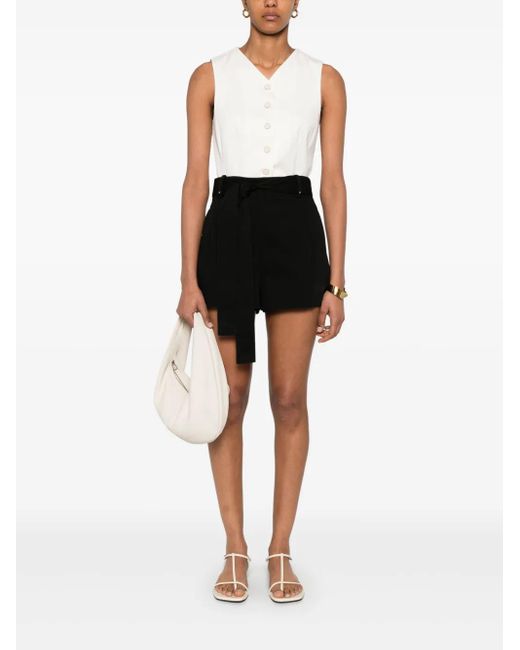 Moncler Black Cotton Blend Shorts
