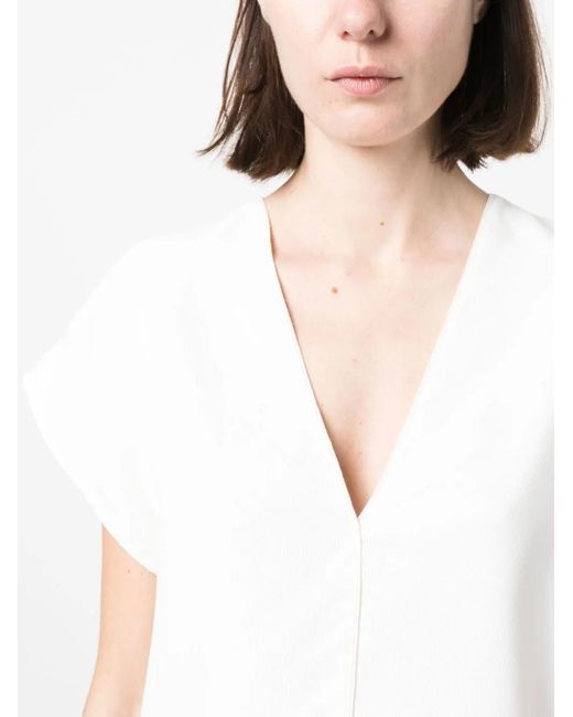 Forte_forte Blouse Met Split in het White