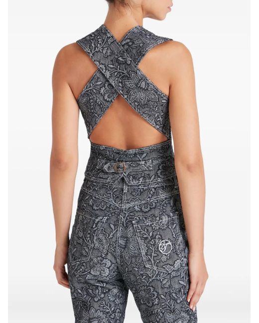 Chaleco con estampado floral Temperley London de color Gray