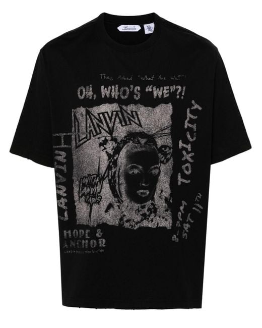 Lanvin X Future T-Shirt mit grafischem Print in Black für Herren