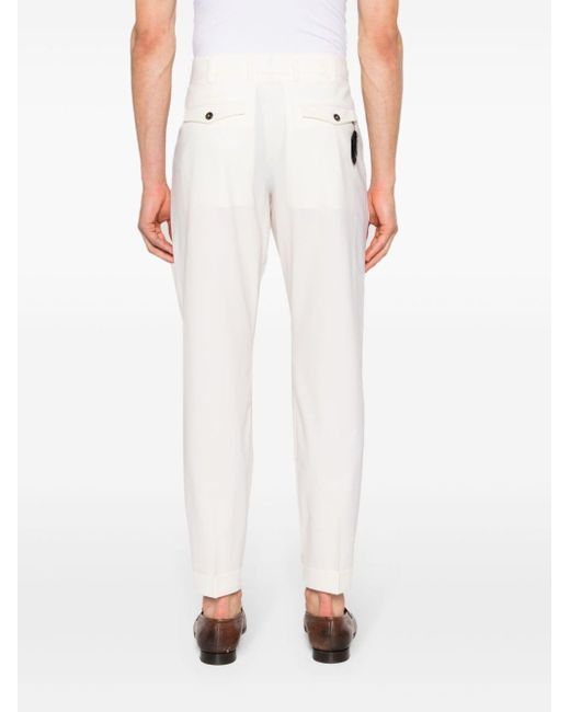 PT Torino White Rebel Tapered Trousers for men