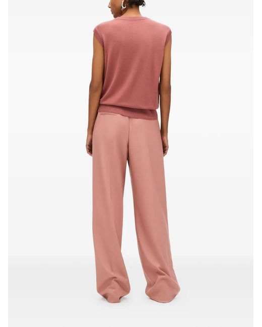 Another Tomorrow Pink Featherweight Sleeveless Top