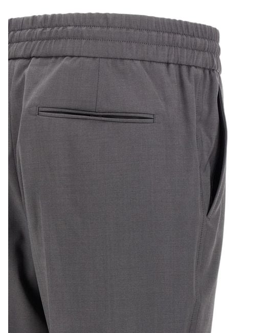 Brioni Gray Asolo Drawstring-Waist Trousers for men