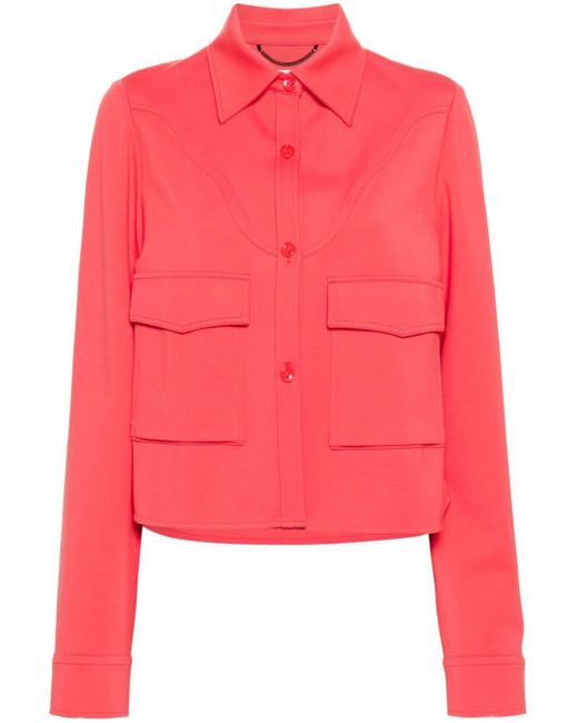 Dorothee Schumacher Red Yoke-detail Shirt Jacket