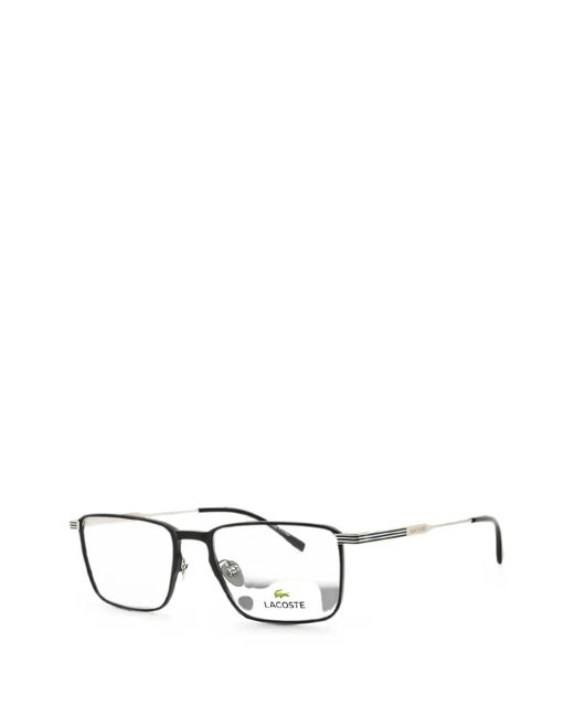 Lacoste Black Rectangle-Frame Glasses for men