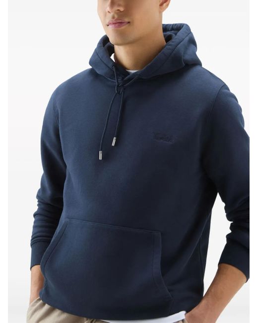 メンズ Woolrich ロゴ パーカー Blue