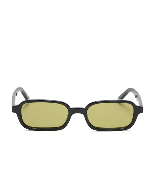 Le Specs Green Rectangle Frame Glasses