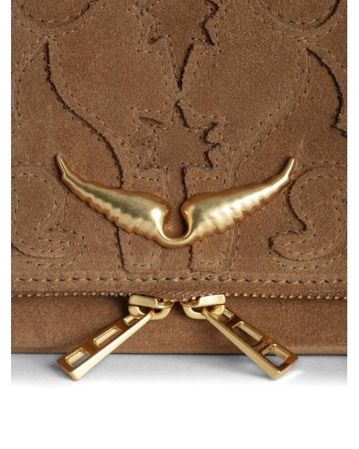 Zadig & Voltaire Brown Rock Clutch Bag