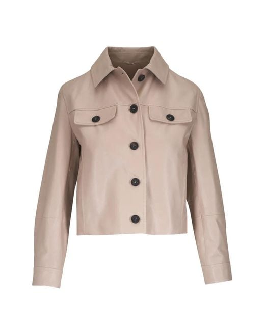 Brunello Cucinelli Natural Button-Up Jacket