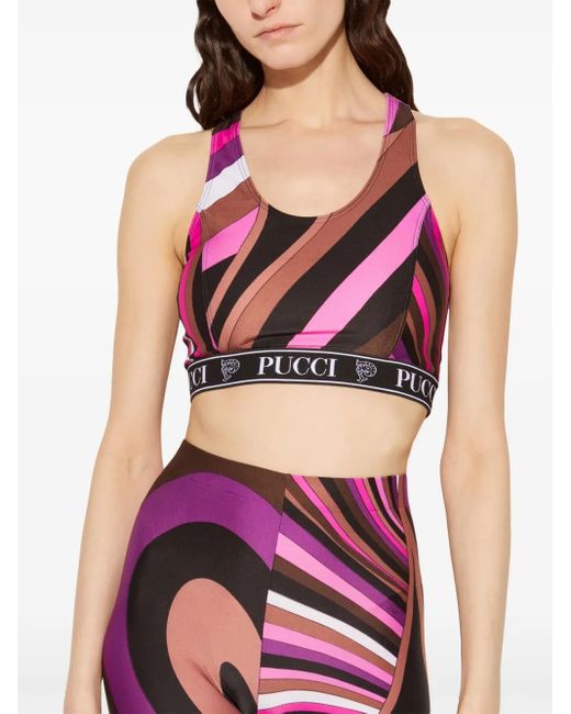 Emilio Pucci アブストラクトパターン クロップドトップ Pink