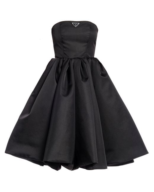 Prada Black ECONYL® flared corset dress