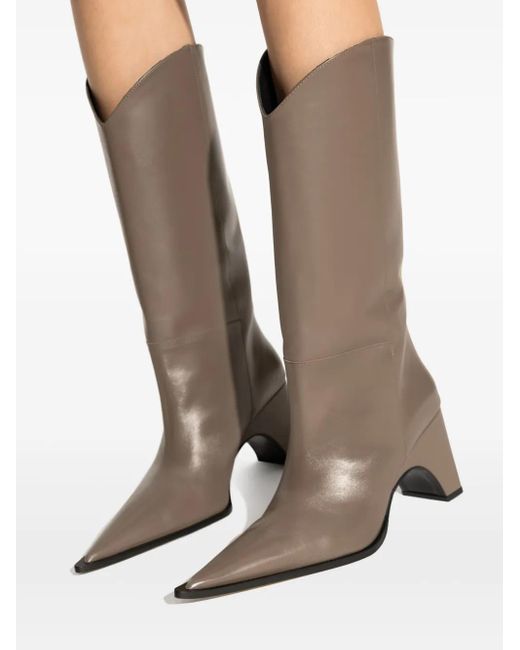 Coperni Brown Bridge Cowboy Leather Boots