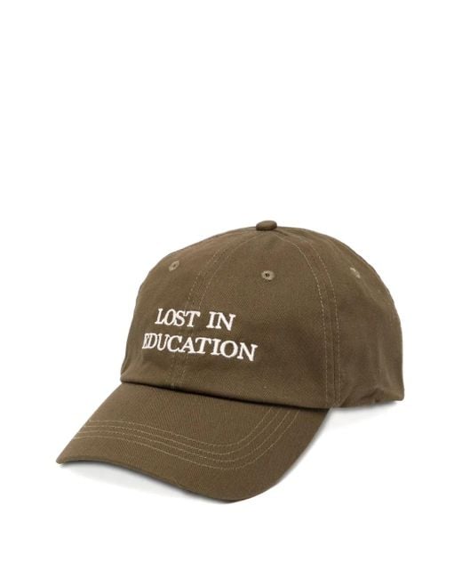 Officine Generale Green Logo-Embroidered Cap