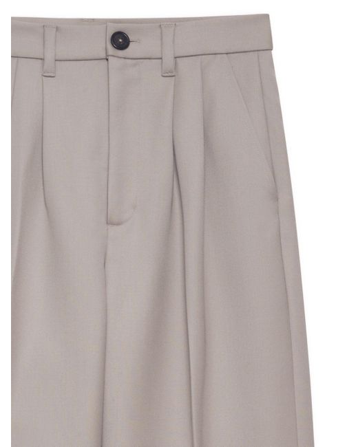 Pantalon de tailleur à plis marqués Anine Bing en coloris Gray
