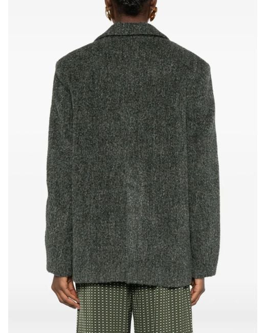 Séfr Green Corinne Button-Up Blazer