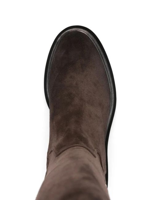 Santoni Brown Stiefel Aus Wildleder