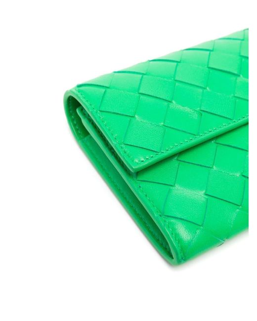 Bottega Veneta Green Intrecciato Leather Crossbody Bag