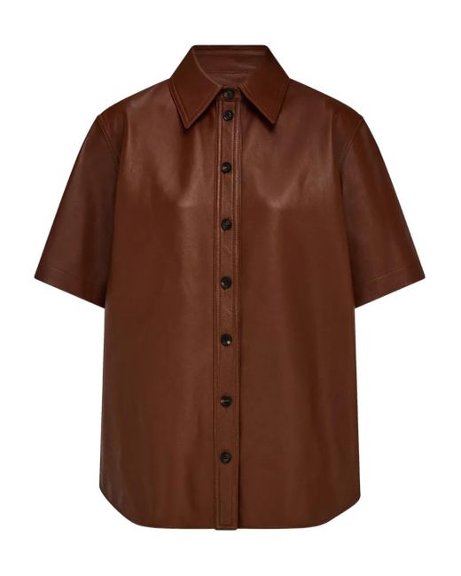 Ferragamo ショートスリーブ シャツ Brown