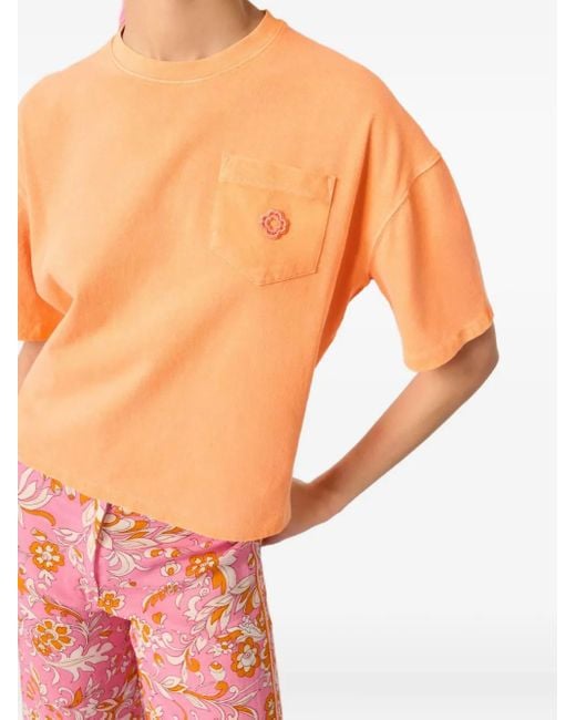 T-Shirt Con Logo di Maje in Orange