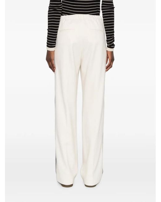Peserico White Side-Stripe Track Pants
