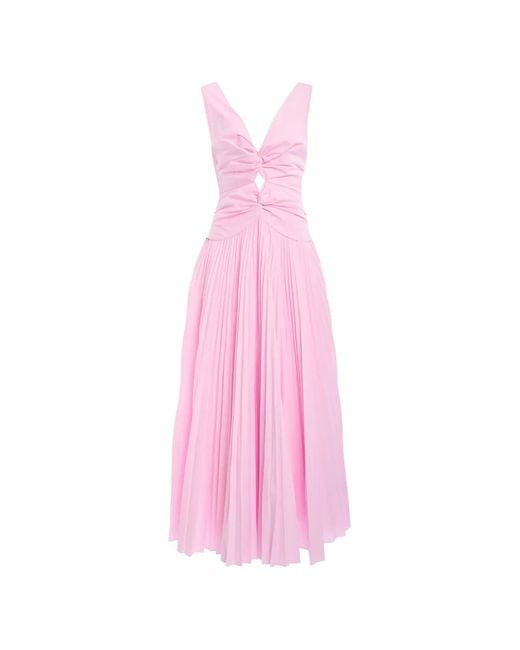 Jonathan Simkhai Pink Robe Vivianne À Coupe Mi-Longue
