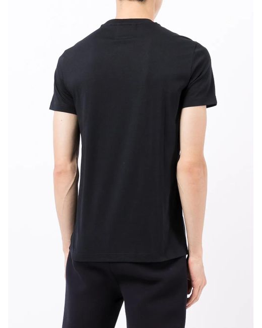 Emporio Armani Black Logo Cotton T-Shirt for men
