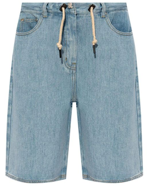 Munthe Blue Knielange Jeans-Shorts