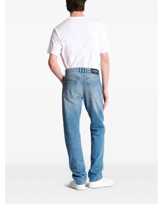 Balmain Blue Straight Jeans for men