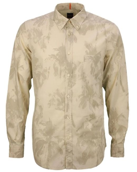 Boss Natural Patterned Shirt for men