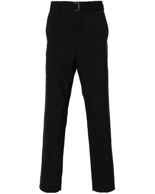 Sacai Black Melton Tailored Trousers for men