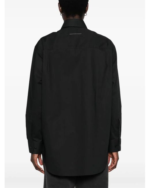 MM6 by Maison Margiela Black Panelled Cotton Shirt