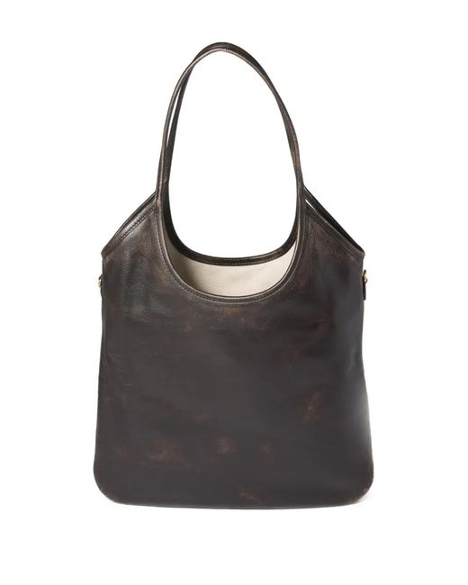 Miu Miu Black Ivy Regular Leather Tote Bag