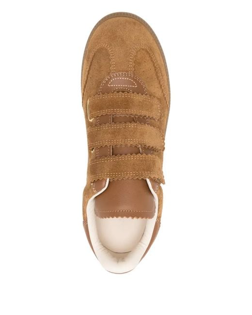 Isabel Marant Brown Beth Suede Low-Top Sneakers