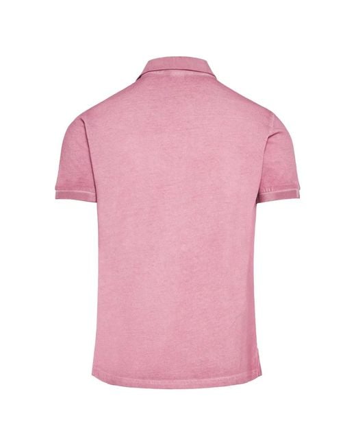 Bob Pink Patchwork Polo Shirt for men