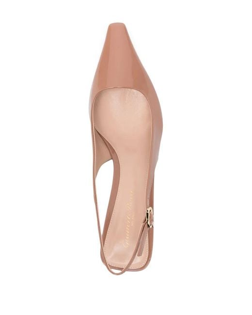 Gianvito Rossi Pink 50Mm Slingback Pumps