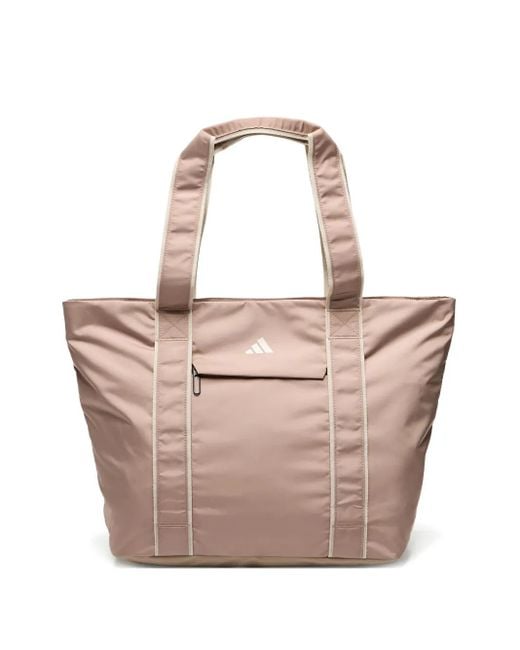 Adidas Pink Logo Pocket Tote Bag