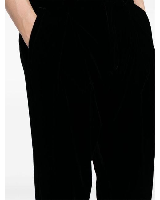 Giorgio Armani Black Velvet Trousers for men