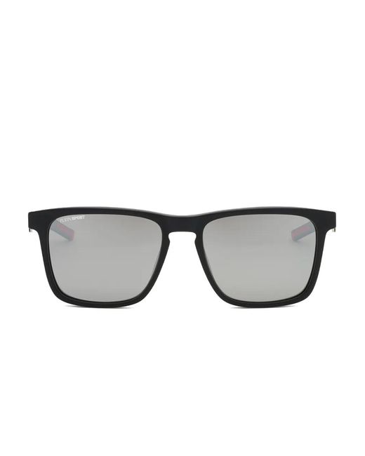 Philipp Plein Gray Square Frame Combat Sunglasses for men