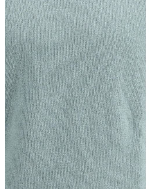 Brooksfield Blue Turtleneck Ribbed-Hem Sweater for men