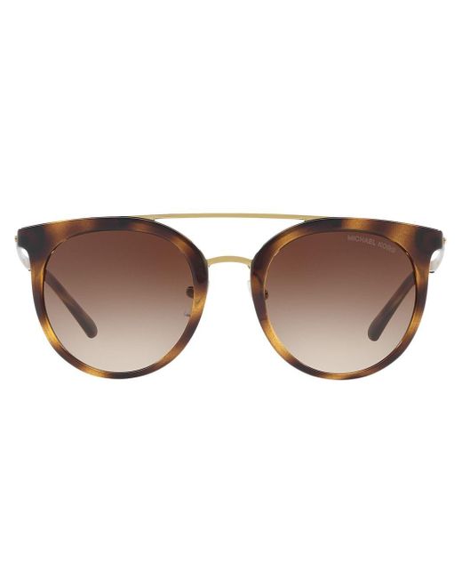 Round aviator sunglasses Michael Kors en coloris Brown