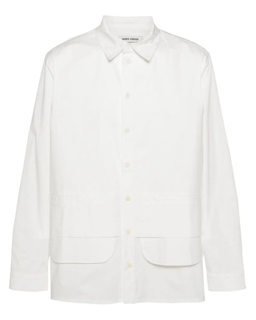 Henrik Vibskov White Ants Poplin Layered Shirt for men