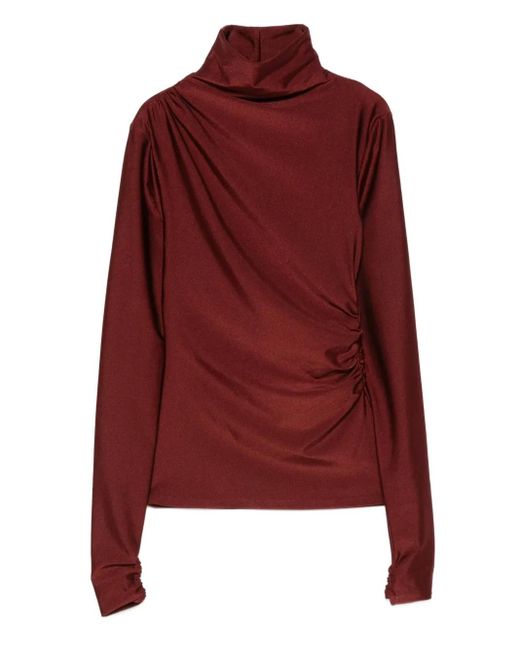 ANDAMANE Red Bluse Mit Rollkragen