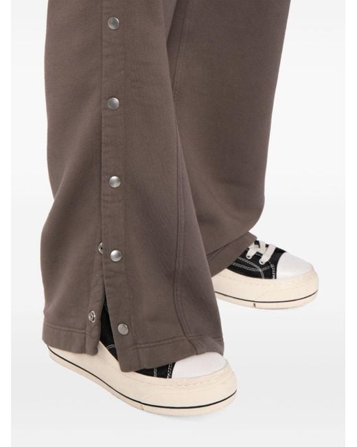 Drawstring cotton wide-leg trousers Rick Owens en coloris Brown