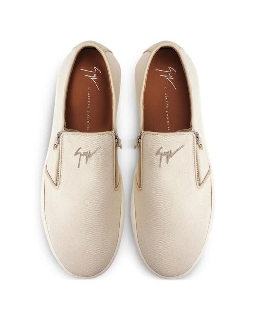 Giuseppe Zanotti White Gz-Cobe Zip-Fastening Sneakers for men